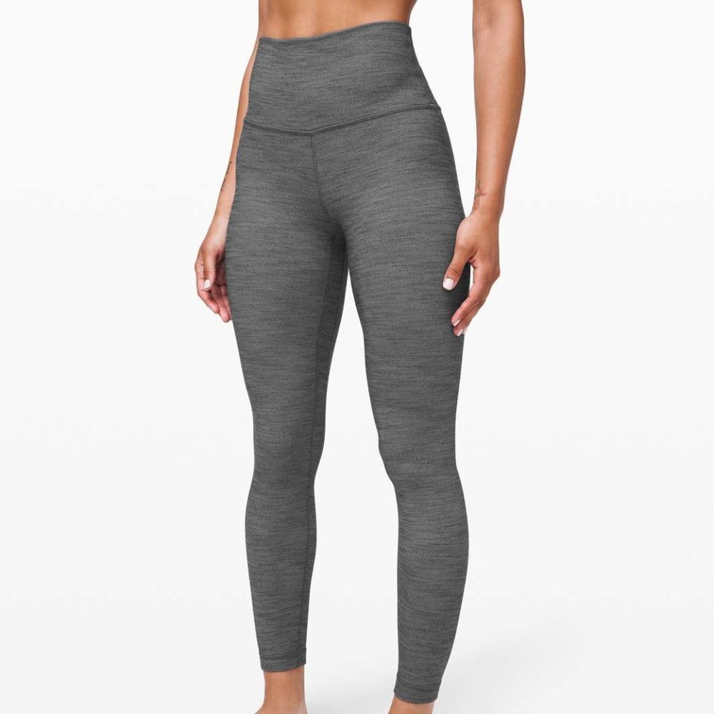 Lululemon Align Pant II 25" Mini Heathered Herringbone Heathered Black